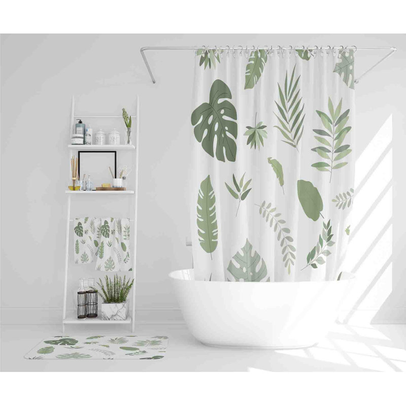 Nexhmedin Polyester Shower Curtain Set