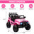 GarveeHome 12V Ride On Truck Car, 2WD Electric Car with Remote Control, Toddler Battery Powered Ride On Toy with Spring Suspension, LED Lights, Music, Battery Display for Kids 3-8, Pink-122552497