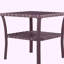 Table de bout en rotin tissé Outsunny, table d'appoint d'extérieur avec tablette de rangement, cadre en aluminium carré, plateau en verre trempé, couleur plage-1420177433