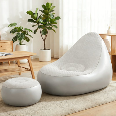Fauteuil d'appoint, fauteuil gonflable avec repose-pieds en PVC gonflable à l'épreuve de l'eau