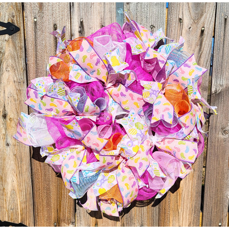 Couronne de Pâques en maille