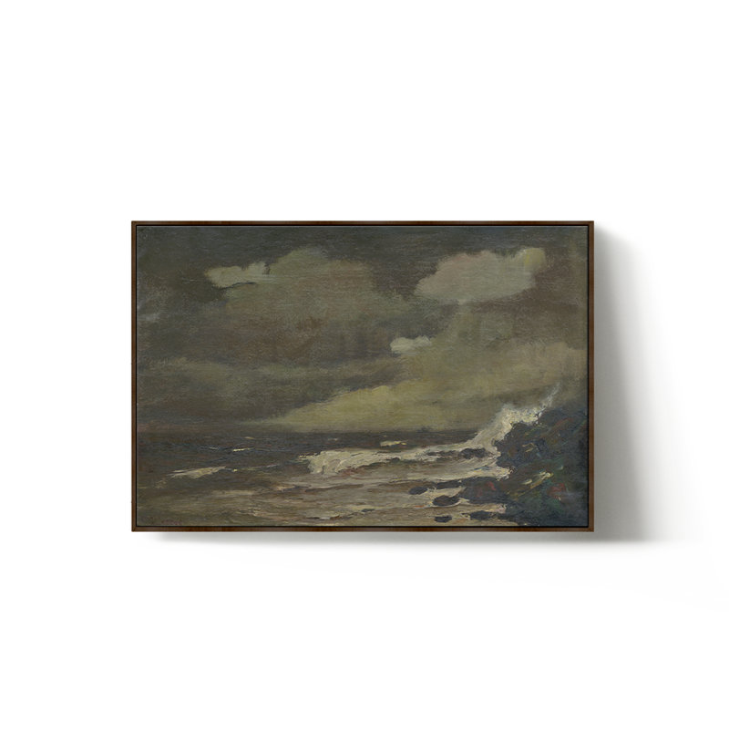 Seascape Synograph Float, 25" H x 37" W, Gold