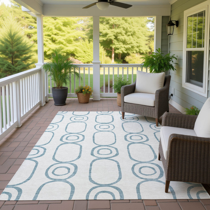 Machine Washable Indoor/Outdoor Chantille ACN2344 Geometric Rug, Rectangle 10' x 14'