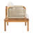 Oech Outdoor Acacia Wood Rope Woven Club Chairs With Cushions