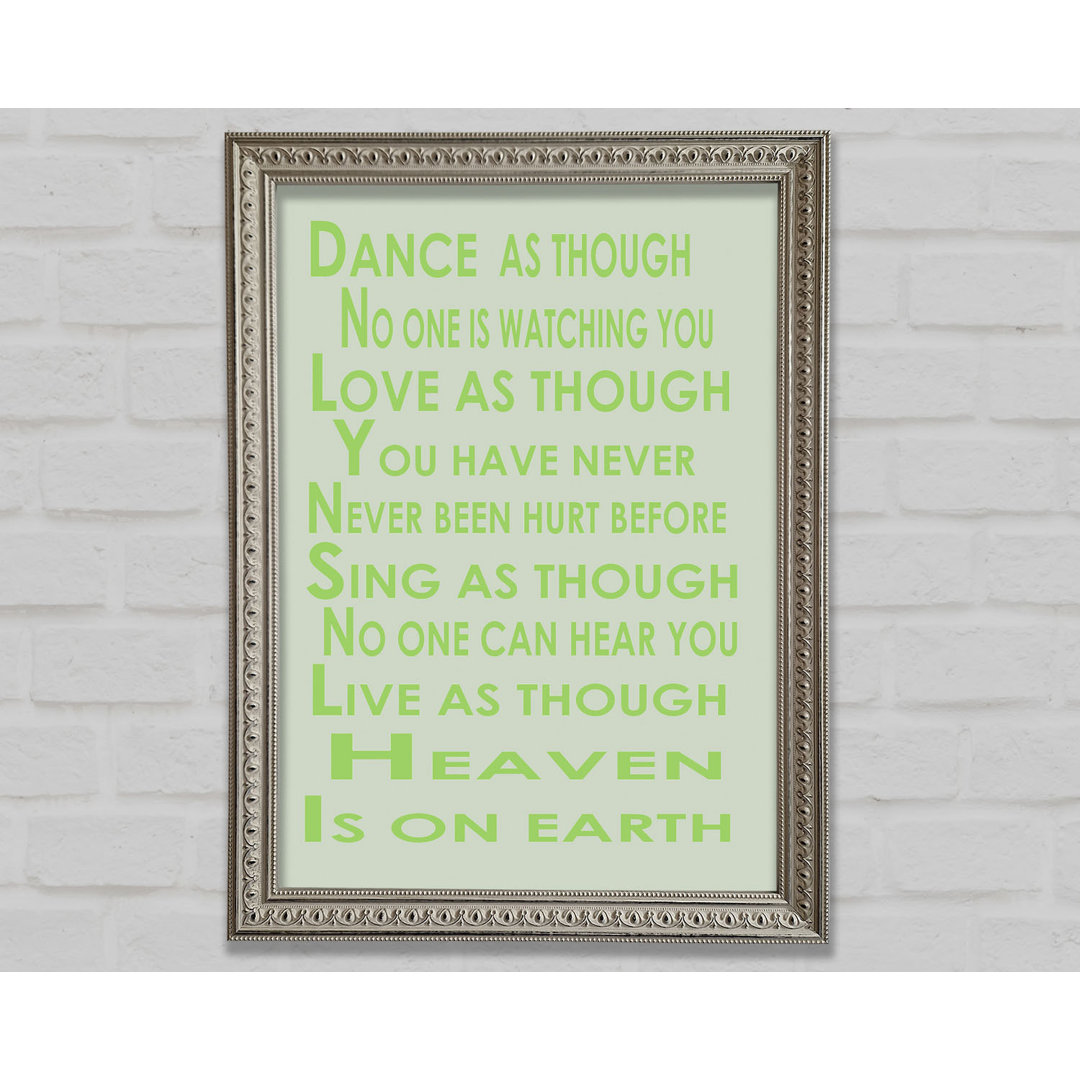 Gerahmtes Leinwandbild Home Quote Heaven Is On Earth Beige