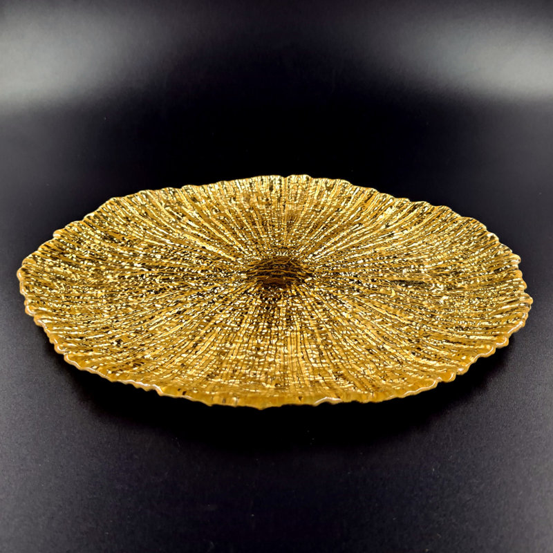 Assiette plate 11 po Warrensburg Coral, Or