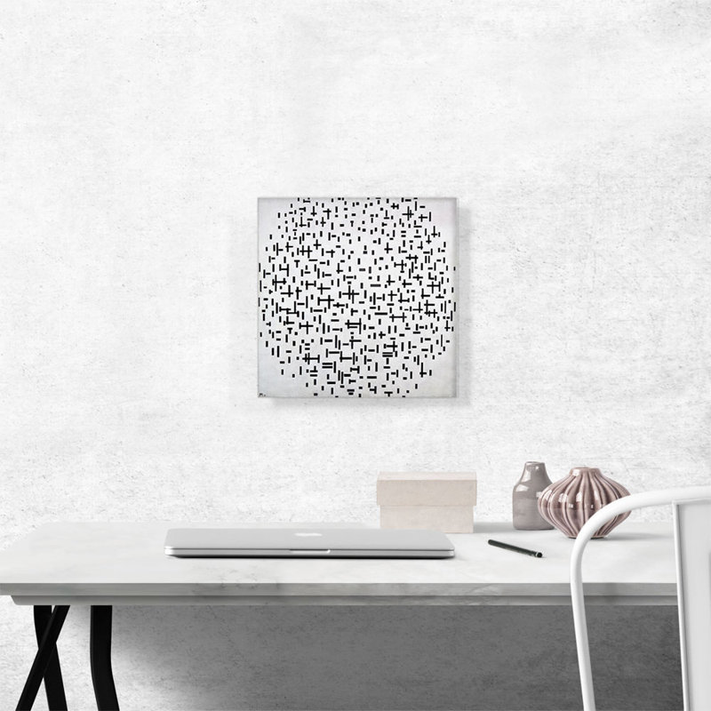 «Composition 1917» par Piet Mondrian, reproduction d'art sur toile tendue, H 12 po x l 12 po x P 0,75 po