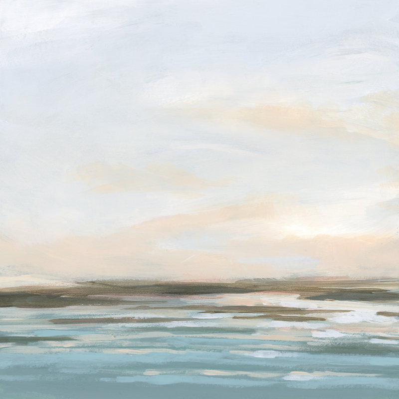 Seafoam Sunset II by June Erica Vess - Wrapped Canvas Painting, 30cm H x 30cm W x 3.8cm D