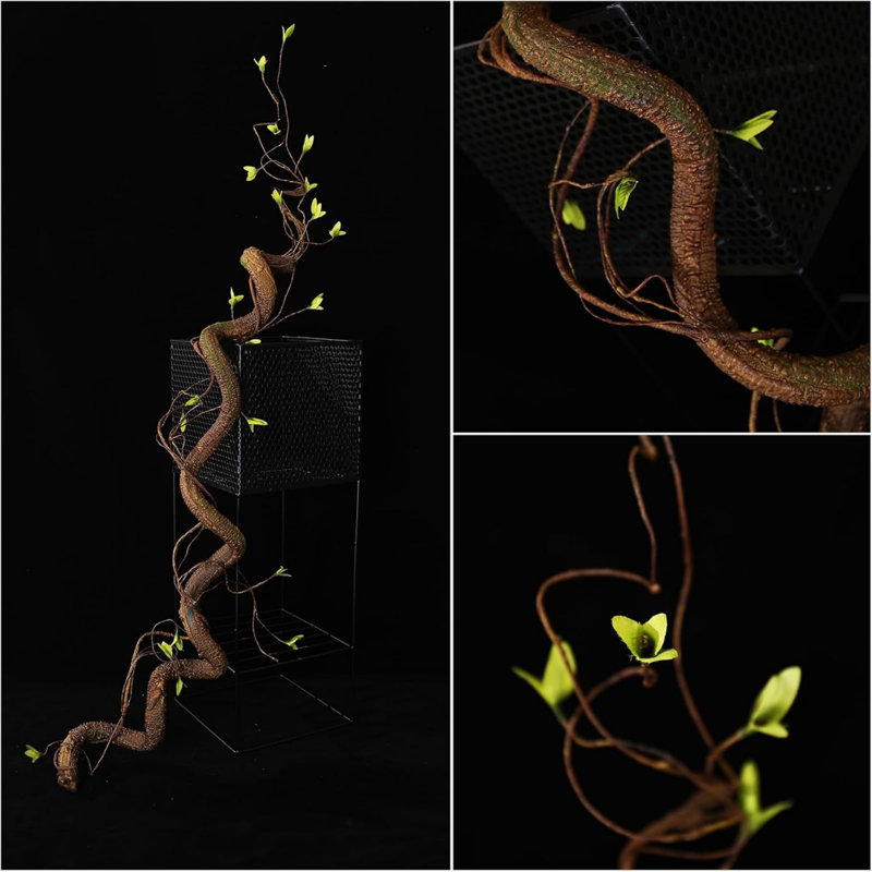 Artificial Tree Branches Fake Wood Tree Trunk Twig Ivy Vine Barky Plants Garland