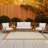 Charlotte Solid Teak Wood Slanted Rope Back 3 Piece Set with Sunbrella Cushions
