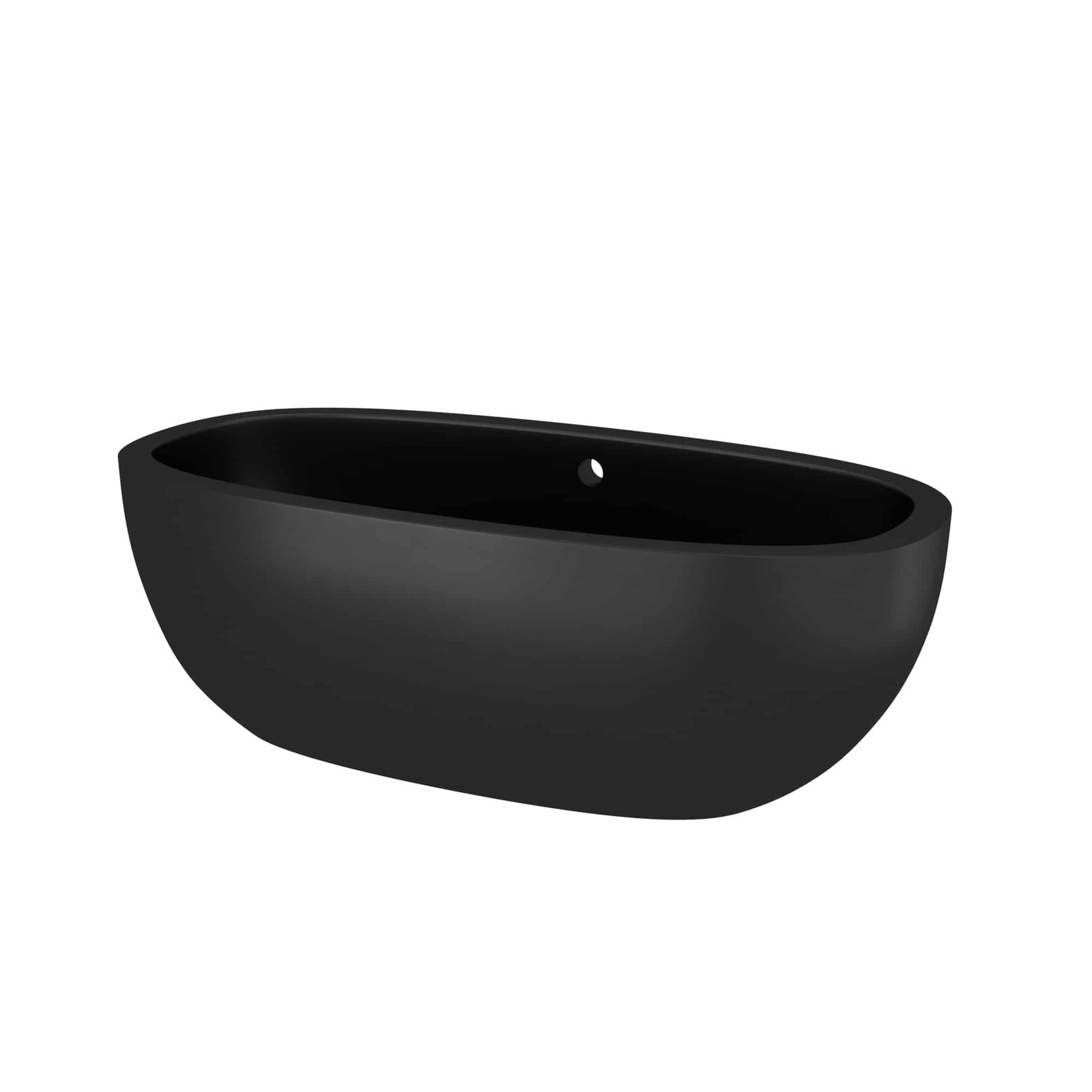Avalon NativeStone Concrete Soaking Bathtub, Charcoal, 22" H x 36" W x 66" L