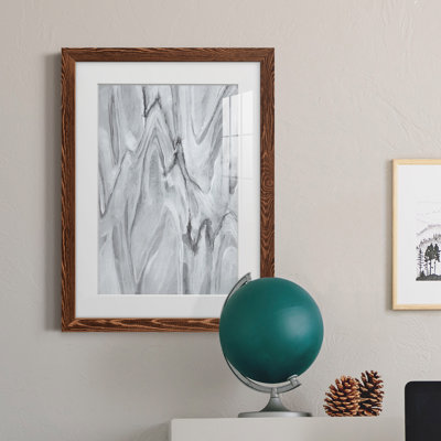 Marbré blanc III - peinture encadrée