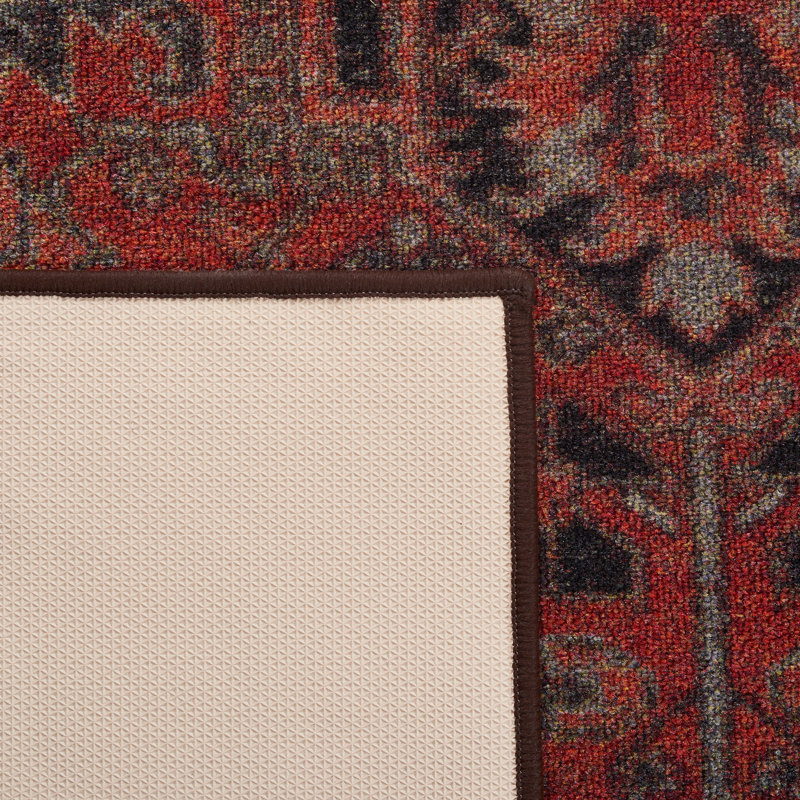 Elegant Tufted Wool-Blend 7'9" x 10' Area Rug in Rich Red