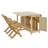 46" Solid Wood Foldable Dining Table Set with 4 Chairs and Clever Storage – Enhance Style and Space Efficiency