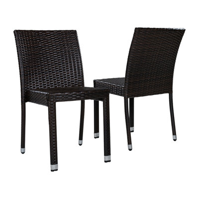 Bronstein Stacking Patio Dining Side Chairs