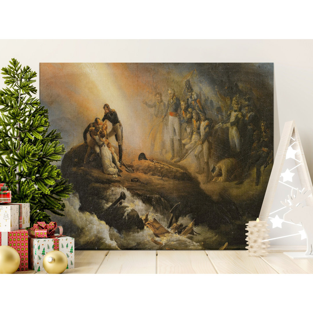 Shipwreck Rescue Canvas Wall Art, Gallery Wrapped Print, Naval Disaster Scene, Historical Art, Ready to Hang Home Decor, Archival Quality