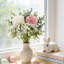 Bouquet de hortensias artificiels, bouquets de gypsophiles, bouquets de fleurs réalistes avec feuille d'eucalyptus pour le mariage, la Saint-Valentin, Pâques et la maison-1831091224