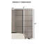 Commode 1 pièce de style contemporain avec pieds chromés, poignées verticales, glissières à roulement à billes et finition UV pour le rangement dans la chambre à coucher-1280858415