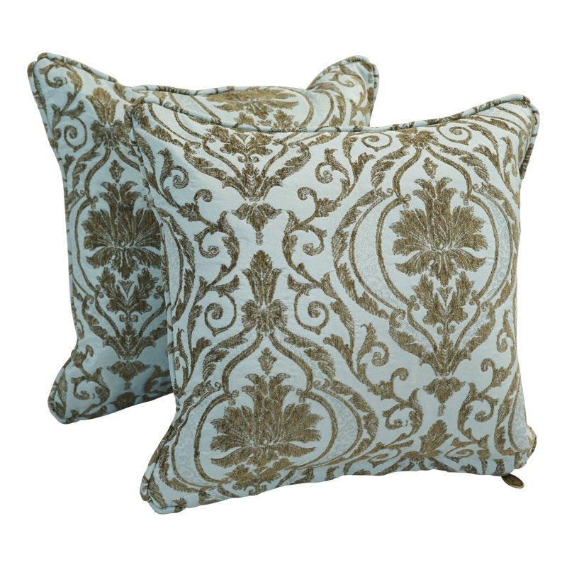 Floral Chenille Reversible Throw Pillow
