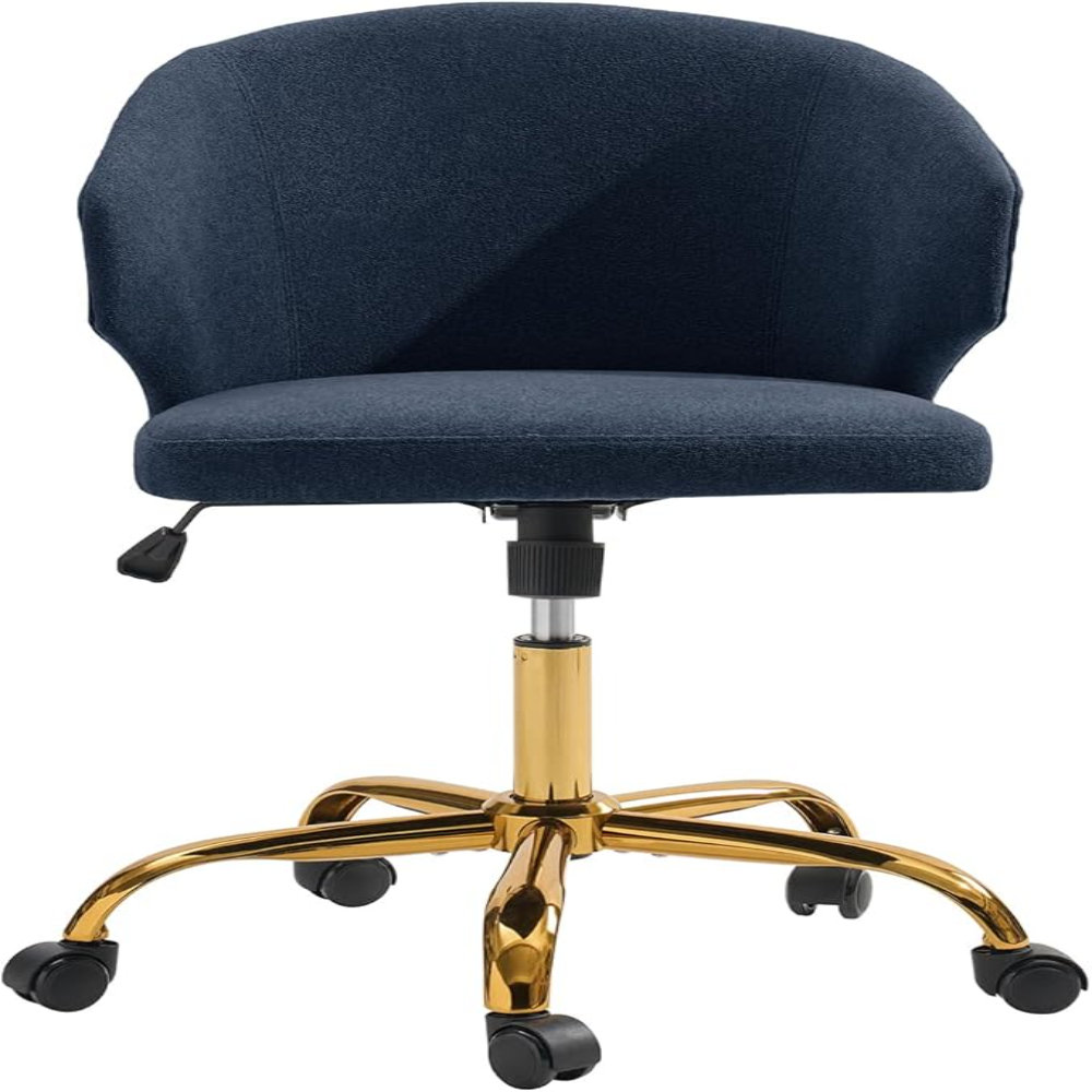 Hulala Navy Upholstered Desk Chair Everly Quinn HULALA HOME 360