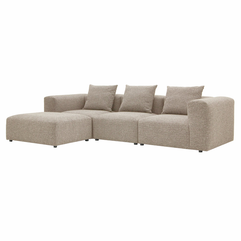 4 Seater Sofa & Chaise, Beige
