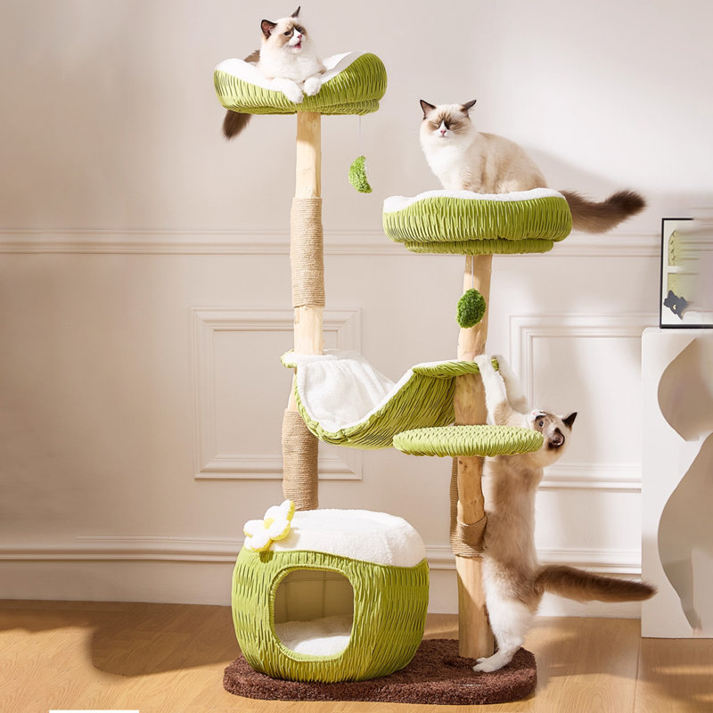 5 Tiers Cat Tree with Condons,Perch,Scratching Posts
