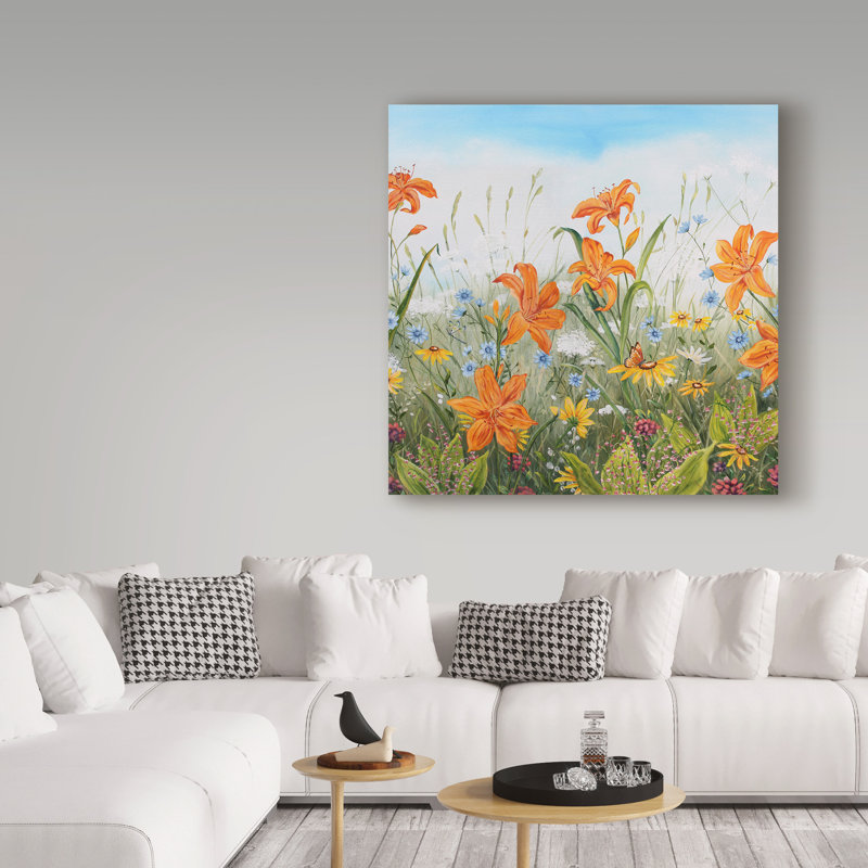 «Wildflowers Sky» par Deagen, impression sur toile tendue, H 18 po x l 18 po x P 2 po