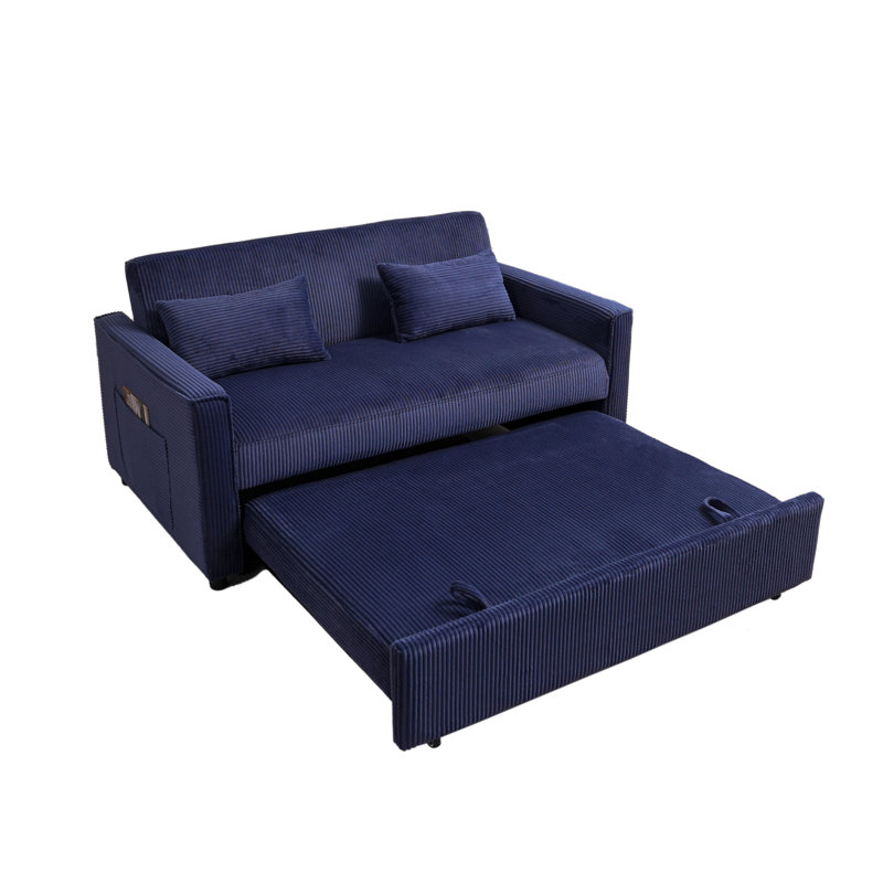 Futon Sofa Bed, Blue