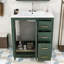Meuble-lavabo simple en bois avec lavabo en céramique, armoire et tiroirs de rangement Whittier-2009915594-2009915596