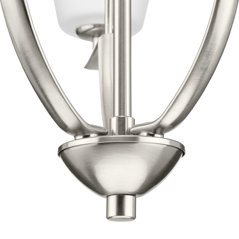 Karla Dimmable Classic / Traditional Chandelier, Brushed Nickel, 3