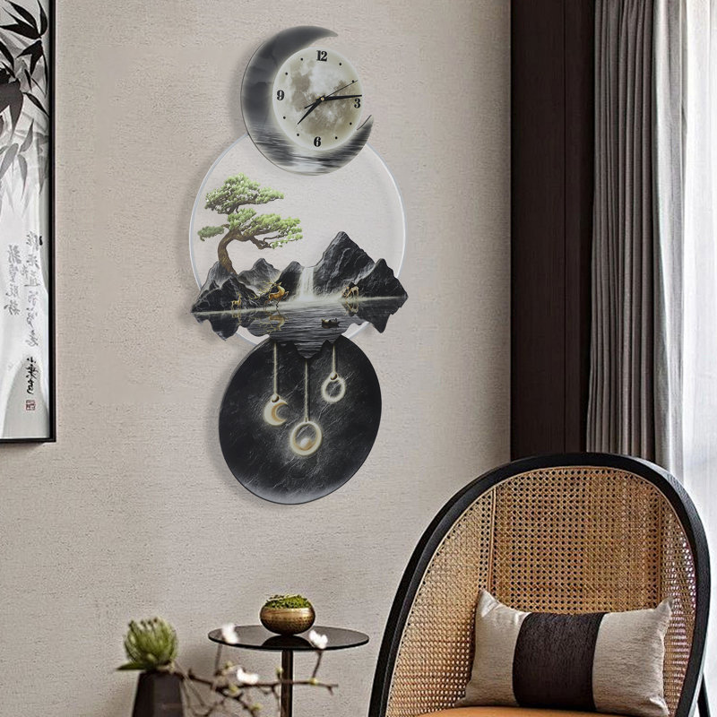 Art mural avec horloge murale