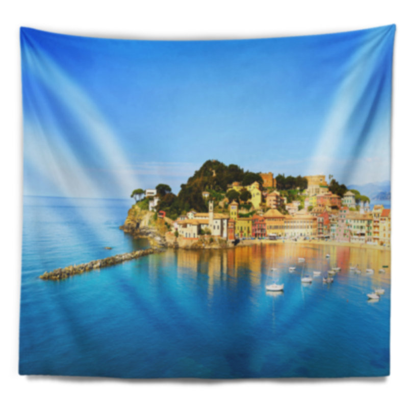 Tapisserie sea sestri levante silence bay shore, H 32 po x l 39 po