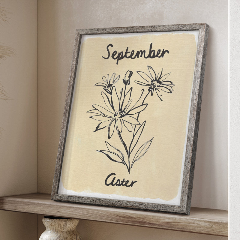 Birth Month IX Framed Print - Solid Wood, 15" H x 12" W