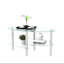 Table basse ovale transparente en verre, table moderne avec pieds en acier inoxydable, table à thé en verre à 3 couches pour le salon