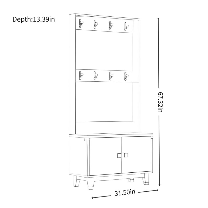 Modern Minimalist Design Display Cabinet, Off White