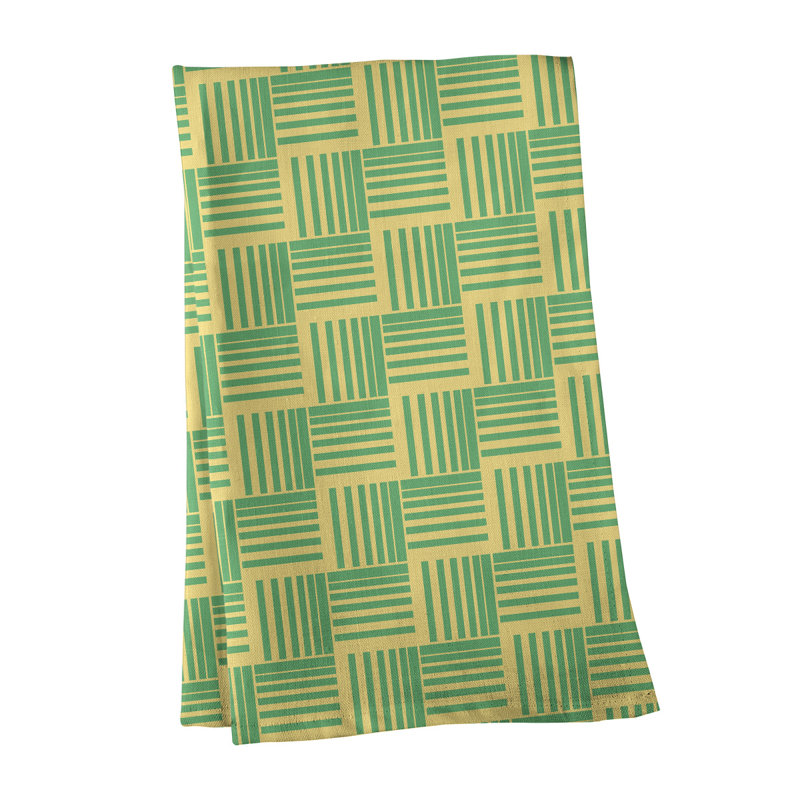 Jaya Tea Towel Kitchen Towel, Green/Yellow, Cotton Twill