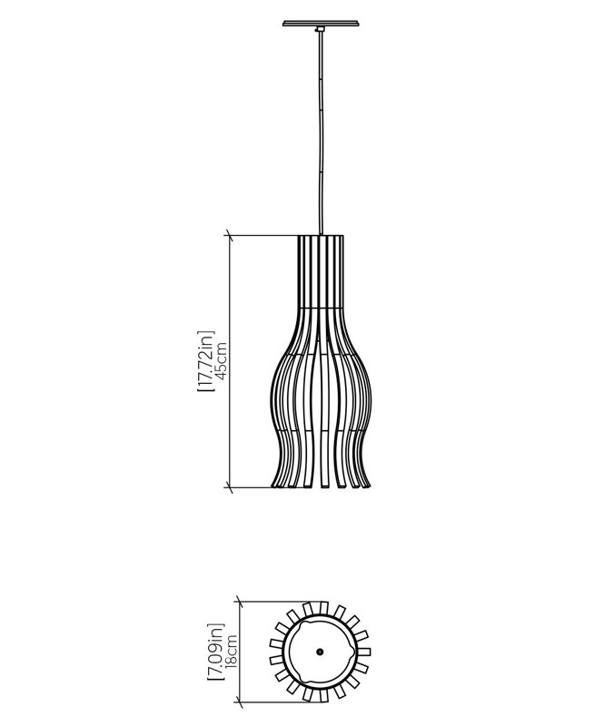 Balloon 1 - Light Pendant, Charcoal