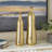 Ingetrud Aluminum Metal Decorative Silver Vase with Wavy Accents and Textured Ridges Set-2050494430