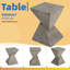 Table d'appoint sculpturale en forme de sablier, MGO résistant aux intempéries, utilisation intérieure / extérieure-774348088-774348091