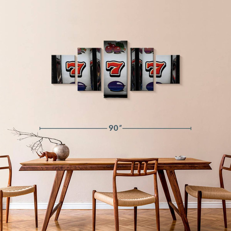 'Winning Slot Machine Display, 34" H x 74" W