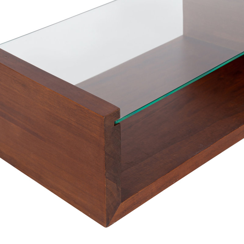 Tablette flottante en bois massif 2 pièces, Marron
