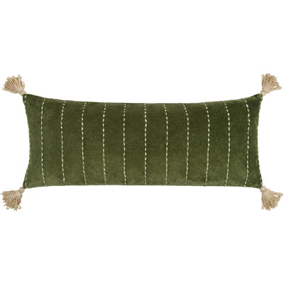 Tassels Reversible Throw Pillow