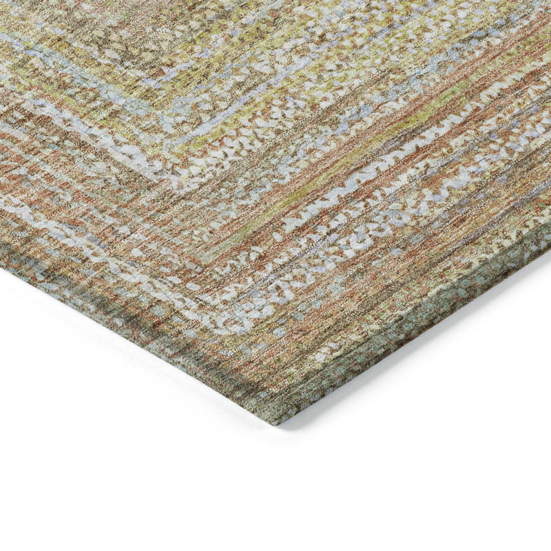 Tapis brun clair d'intérieur / extérieur lavable à la machine, Rectangle 1 pi 8 po x 2 pi 6 po