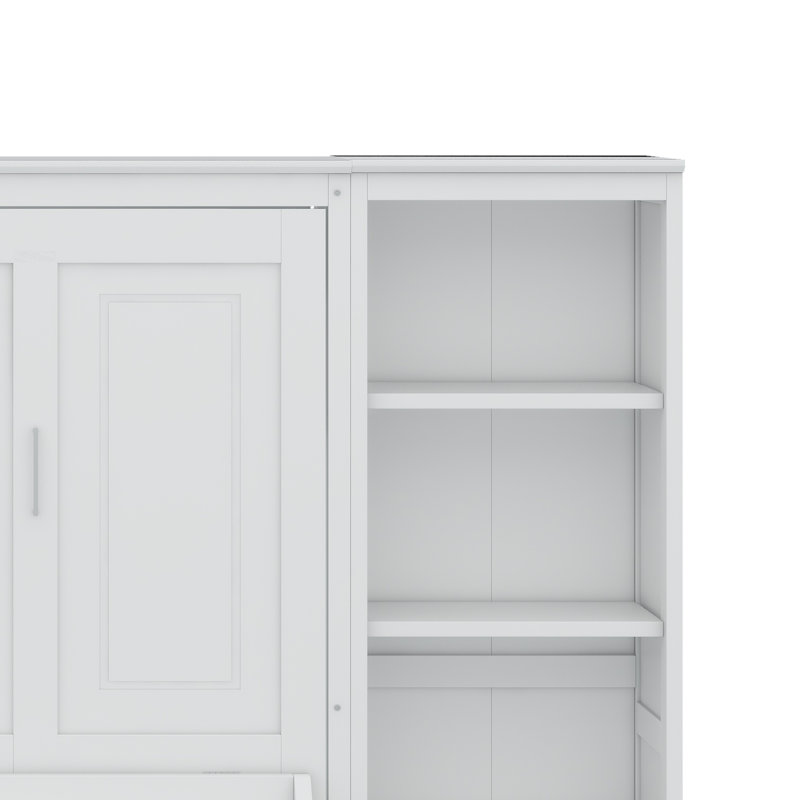 Murphy Bed With Desk And Bookshelf, Queen
