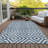 Washable Geometric Indoor / Outdoor Rug-629907837