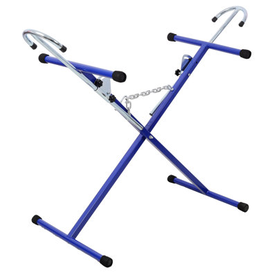 Blue Steel Folding Bumper Stand with 200 lb Capacity for Panel Support