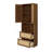 2 Doors Bookshelf With Usb Port And 3 Drawers, Side Cabinet-114241015