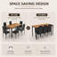Ensemble de salle à manger moderne 7 pièces en bois et métal pour cuisine et salle à manger-995613493