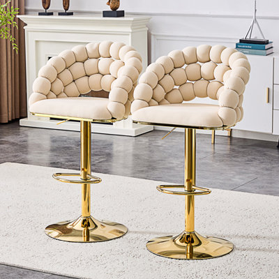 Ensemble de 2 fauteuils à bulles gonflables, fauteuils à chaîne boule, tabourets de bar