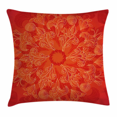 Vibrant Doodle Art Square Pillow Cover